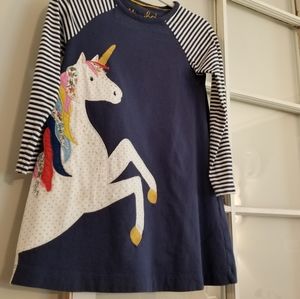 Euc Mini Boden Unicorn Dress 4-5y